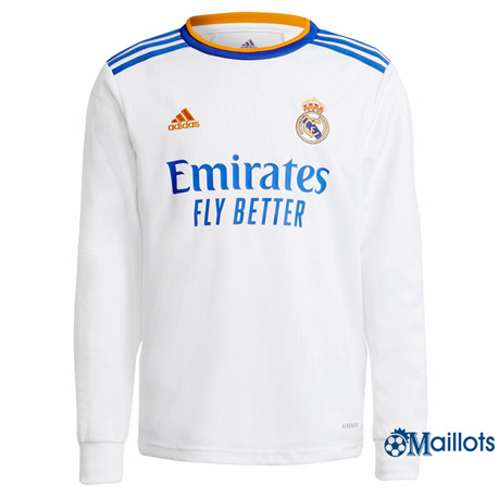 Grossiste Maillot foot Real Madrid Domicile Manche Longue 2021 2022