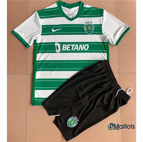 Grossiste Maillot foot Sporting Lisbon Enfant Domicile 2021 2022