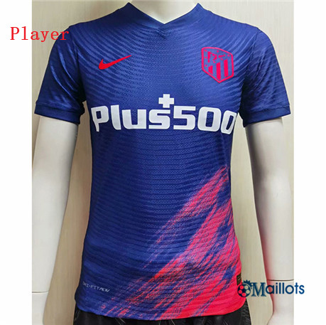 Grossiste Maillot foot Player Atletico Madrid Exterieur Bleu 2021 2022