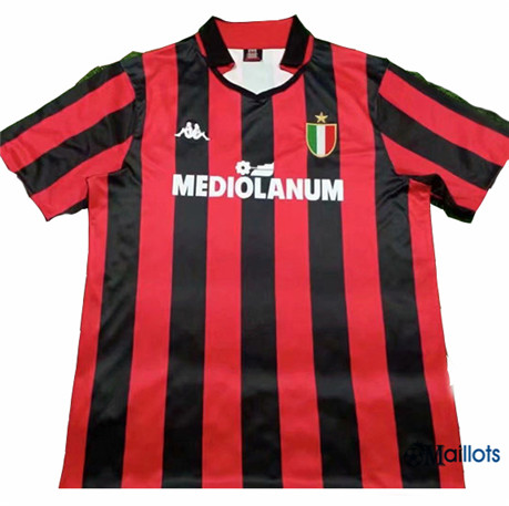 Grossiste Maillot sport Rétro Milan AC Domicile 1988-89