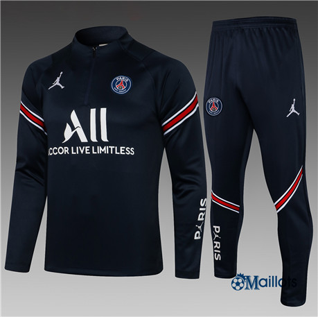 Grossiste Survetement Jordan PSG - Ensemble foot Junior & Enfant Bleu Marine 2021 2022