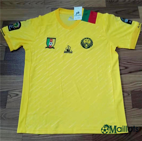 Grossiste Maillot Foot Cameroun Signature Edition Jaune Fans 2021