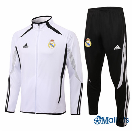 Veste Survetement Real Madrid Foot Homme Co-brandé Blanc 2021