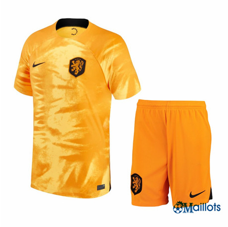 omaillots Maillot foot Pays-Bas Enfant Domicile 2022-2023 Original