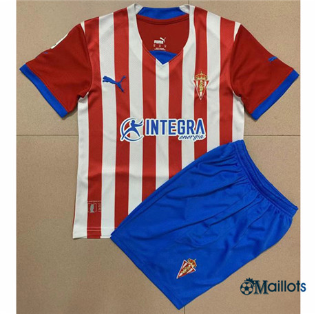 omaillots Maillot foot Sporting gijon Enfant Domicile 2022-2023 discout