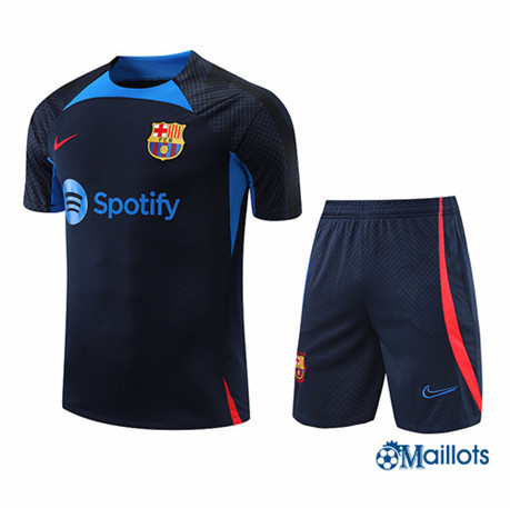 omaillots: Ensemble maillot foot Barcelone et Short Ensemble Training Ensemble Training Bleu 2022 2023 pas cher