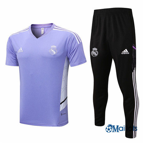 omaillots: Ensemble maillot foot Real Madrid et Pantalon Ensemble Training Pourpre 2022 2023 moins cher