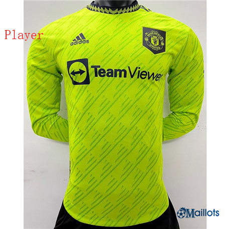 omaillots: Grossiste maillot foot Manchester United Player Third Manche Longue 2022 2023 Petit Prix