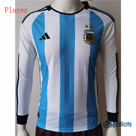 omaillots Maillot foot Argentine Player Domicile Manche Longue 2022-2023 discout