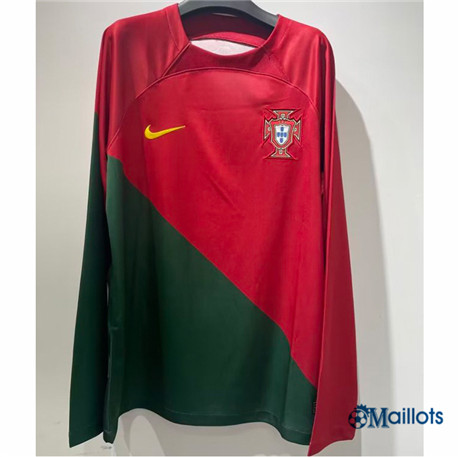 omaillots: Grossiste maillot foot Portugal Domicile Manche Longue 2022 2023 Online