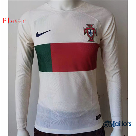 omaillots: Grossiste maillot foot Portugal Player Exterieur Manche Longue 2022 2023 pas cher