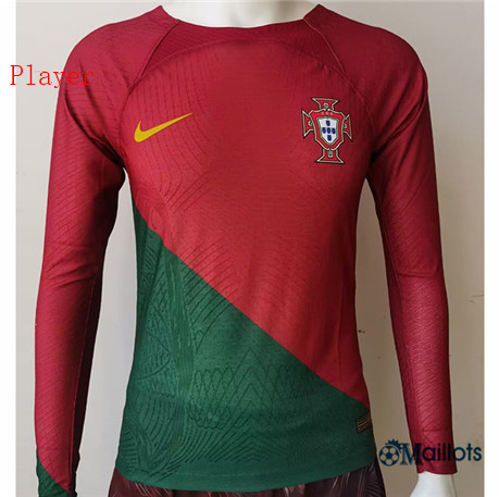 omaillots: Grossiste maillot foot Portugal Player Domicile Manche Longue 2022 2023 en ligne
