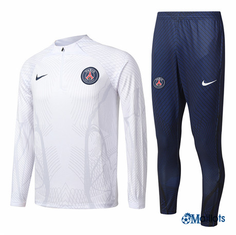 omaillots: Ensemble maillot Survetement foot Paris PSG Enfant & Junior Blanc 2022 2023 Outlet
