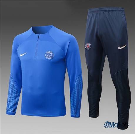 omaillots: Ensemble maillot Survetement foot Paris PSG Enfant & Junior Bleu 2022 2023 Online