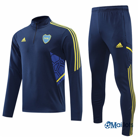 omaillots: Ensemble maillot Survetement Boca Juniors Foot Homme Bleu 2022 2023 Original