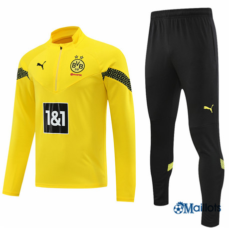 omaillots: Ensemble maillot Survetement Borussia Dortmund Foot Homme Jaune 2022 2023 pas cher