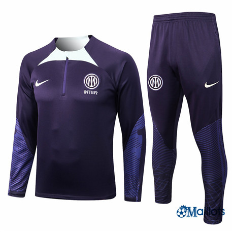 omaillots: Ensemble maillot Survetement Inter Milan Foot Homme Bleu 2022 2023 pas cher