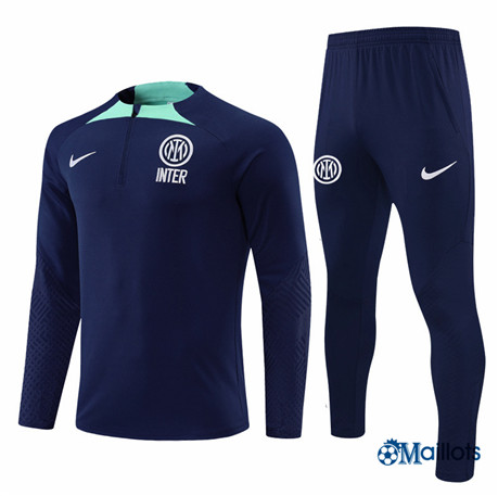 omaillots: Ensemble maillot Survetement Inter Milan Foot Homme Bleu 2022 2023 en ligne