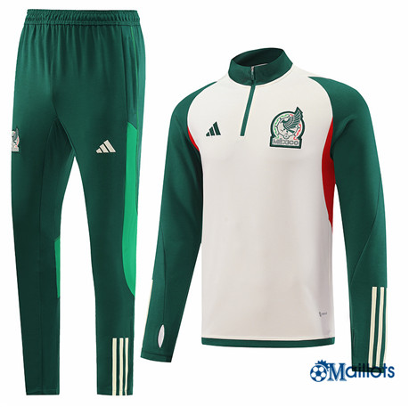 omaillots: Ensemble maillot Survetement Mexique Foot Homme Vert 2022 2023 Flocage