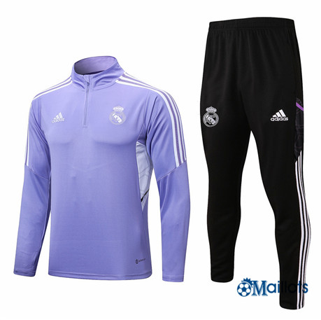 omaillots: Ensemble maillot Survetement Real Madrid Foot Homme Pourpre 2022 2023 Original