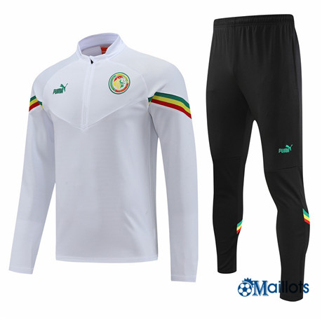 omaillots: Ensemble maillot Survetement Senegal Foot Homme Blanc 2022 2023 discout