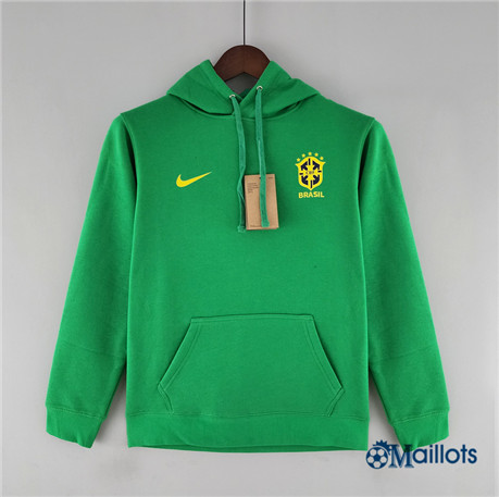 omaillots: Grossiste maillot foot Sweat à Capuche - Training Bresil Vert 2022 2023 discout