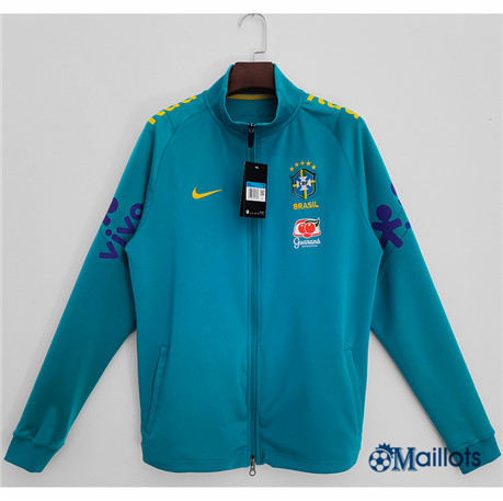 omaillots: Grossiste maillot foot Veste Training Bresil Bleu 2022 2023 Chinois