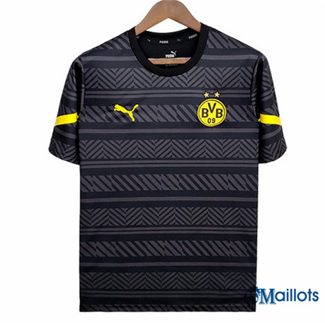 Grossiste omaillots Maillot Foot Training T-Shirts Dortmund BVB Noir 2022 2023