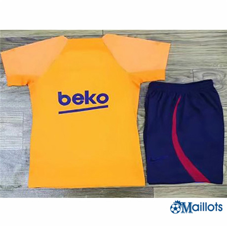 Grossiste omaillots Maillot Foot Barcelone Jaune Enfant 2022 2023