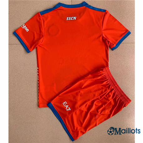Grossiste omaillots Maillot Foot Naples Enfant édition commémorative Orange 2022 2023