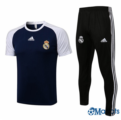 Grossiste omaillots Maillot Foot Entraînement Real Madrid et Pantalon Ensemble Training Bleu Marine/Blanc 2022 2023