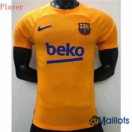 Grossiste omaillots Maillot Foot Player Barcelone training Jaune 2022 2023