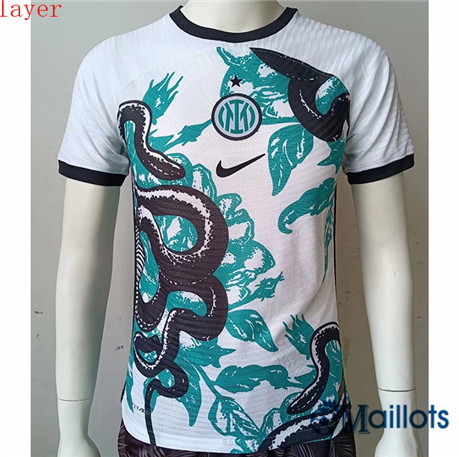 Grossiste omaillots Maillot Foot Player Inter Milan Vert/Blanc 2022 2023