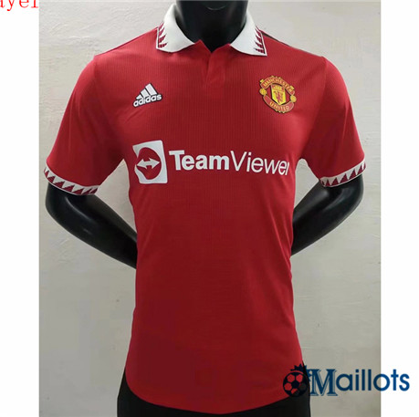 Grossiste omaillots Maillot Foot Player Manchester United Rouge 2022 2023