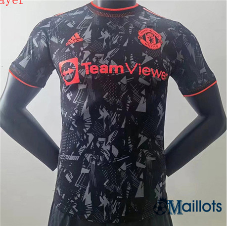 Grossiste omaillots Maillot Player Foot Manchester United Noir 2022 2023