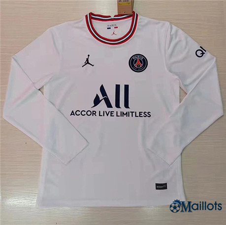 Grossiste omaillots Maillot Foot PSG Jordan Fourth Manche Longue 2021 2022