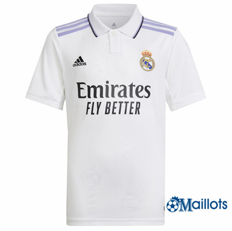 Grossiste omaillots Maillot Foot Real Madrid Domicile Blanc 2022 2023