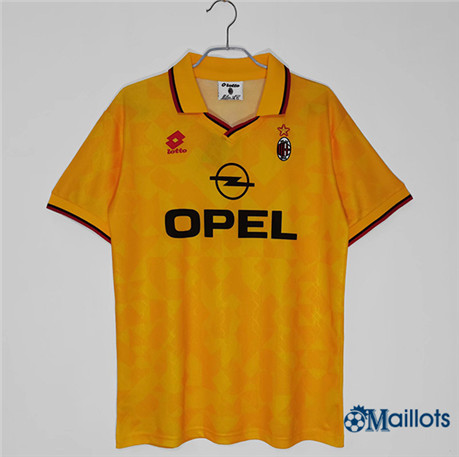 Grossiste omaillots Maillot Foot sport Vintage AC Milan Jaune