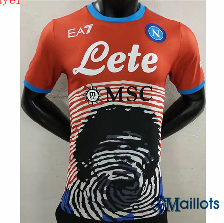 Grossiste omaillots Maillot Foot Player Naples Orange 2022 2023