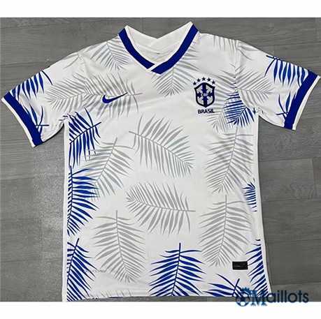 omaillots Maillot de football Brésil Maillot Training Blanc/Bleu 2022 2023 om309