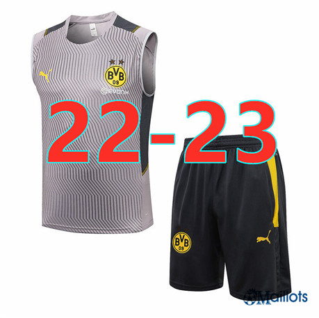 omaillots Maillot de Entraînement Borussia Dortmund Debardeur et Short Ensemble Training 2022 2023 om192