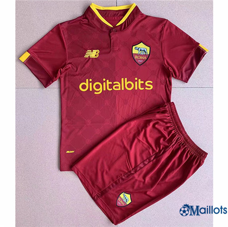 Grossiste Maillot foot AS Roma Enfant Domicile 2022-2023