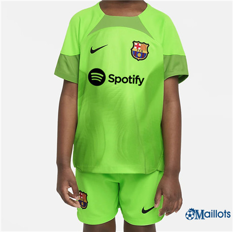 Grossiste Maillot foot FC BARCELONE Enfant Portero Verde 2022-2023