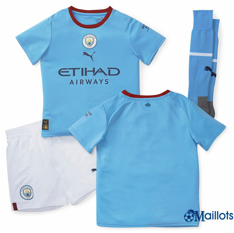Grossiste Maillot foot Manchester City Enfant Domicile 2022-2023