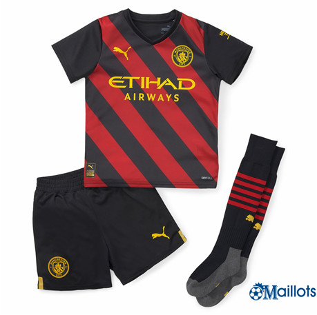Grossiste Maillot foot Manchester City Enfant Exterieur 2022-2023
