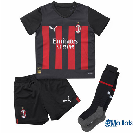 Grossiste Maillot foot Milan AC Enfant Domicile 2022-2023