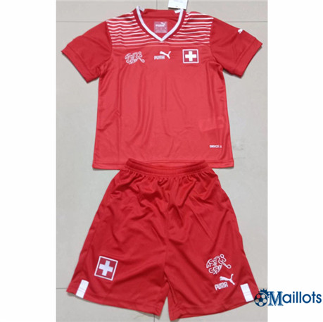 Grossiste Maillot foot Suisse Enfant Domicile 2022-2023