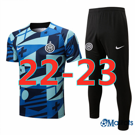 Grossiste Entraînement Inter Milan et Pantalon Ensemble Training Bleu 2022-2023