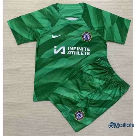 Maillot football Chelsea FC Enfant Gardien de but Vert 2023 2024 omN048