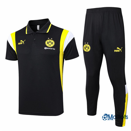 Maillot football Borussia Dortmund et Pantalon Ensemble Entraînement Noir 2023 2024 omN152